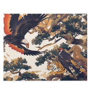 Casse-tête Ukiyo-e japonais | puzzles Japon, puzzles fantastiques, puzzles pour adultes | puzzle animaux - 120, 252, 500 pièces