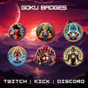 Fictional Sub Badges | Twitch Sub/Bit Badges | Anime Character Badges | Twitch Badges For Streamers | Twitch Graphics | Kawaii.