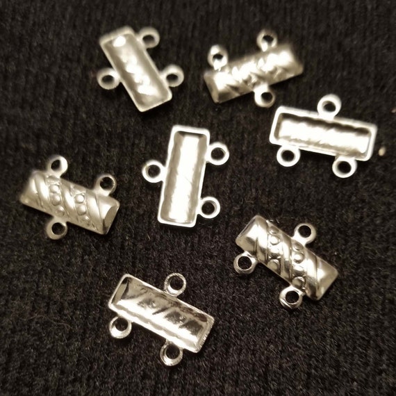 45pcs. 14mm. Metal Double Necklace Clasp Finding. .5mm end holes. B6:  082604 / b6. 082605