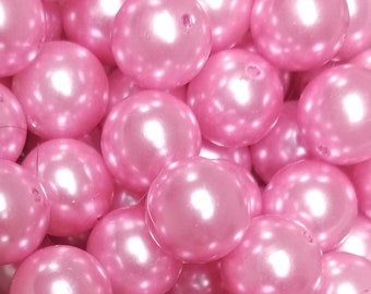 STOCK YOUR STORE: 20mm; 10pcs - 200pcs. 9 colors Round Acrylic Plastic Pearl Gumball Wholesale Jewelry Making Beads Approx. 2mm hole..