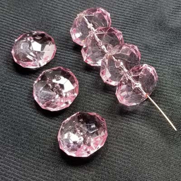 15mm.. 36pcs. 11 colors. SAUCER RONDELLE Acrylic Plastic TRANSPARENT Jewelry Beads. 1mm hole. 0531