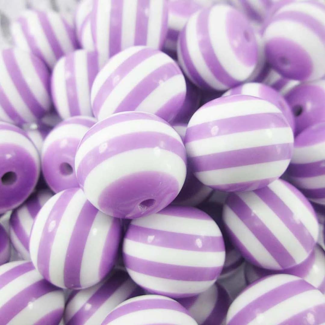 20mm.. 12pcs 12 Colors Variation and White STRIPED Acrylic - Etsy