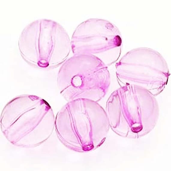 STOCK YOUR STORE: 10mm.. Approx. 930 Pcs 500g Bag. 4 Colors Round  Transparent Acrylic Plastic Fishing Beads 1mm Hole 0458 