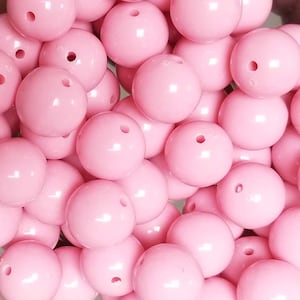 STOCK YOUR STORE: 12mm; 40pcs - 535pcs 500g bag. 15 colors. Round Gumball Opaque Acrylic Plastic Wholesale Beads.