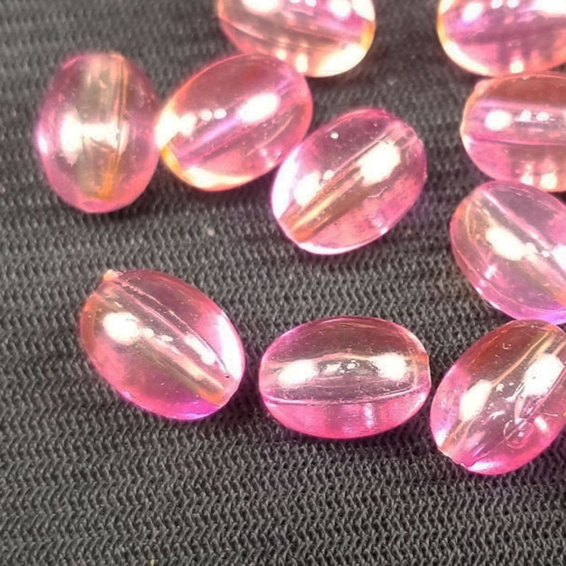 0560 3 Colors 1.5mm hole 80pcs Two-Tone AB OVAL Acrylic Plastic Beads 10mm