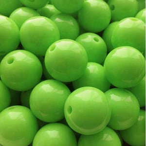 STOCK YOUR STORE: 24mm; 10pcs - 60pcs 500g bag. 20 colors Round Opaque Acrylic Plastic Gumball Beads 1mm hole..