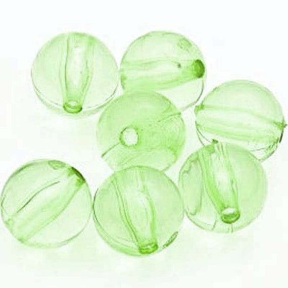 STOCK YOUR STORE: 12mm.. Approx. 440 Pcs 500g Bag. 7 Colors Round Acrylic  Plastic Transparent Fishing Beads 1mm Hole 0459 