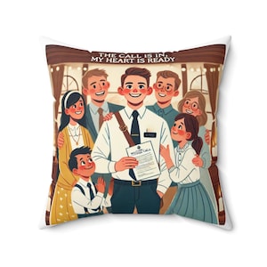 Almofada de Chamado Missionário SUD O Chamado Está em Meu Coração Está Pronto Presente Missionário Sentimental Presentes SUD