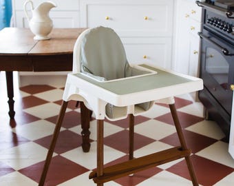 IKEA Highchair Wipeable Cushion Cover - Solid Sage