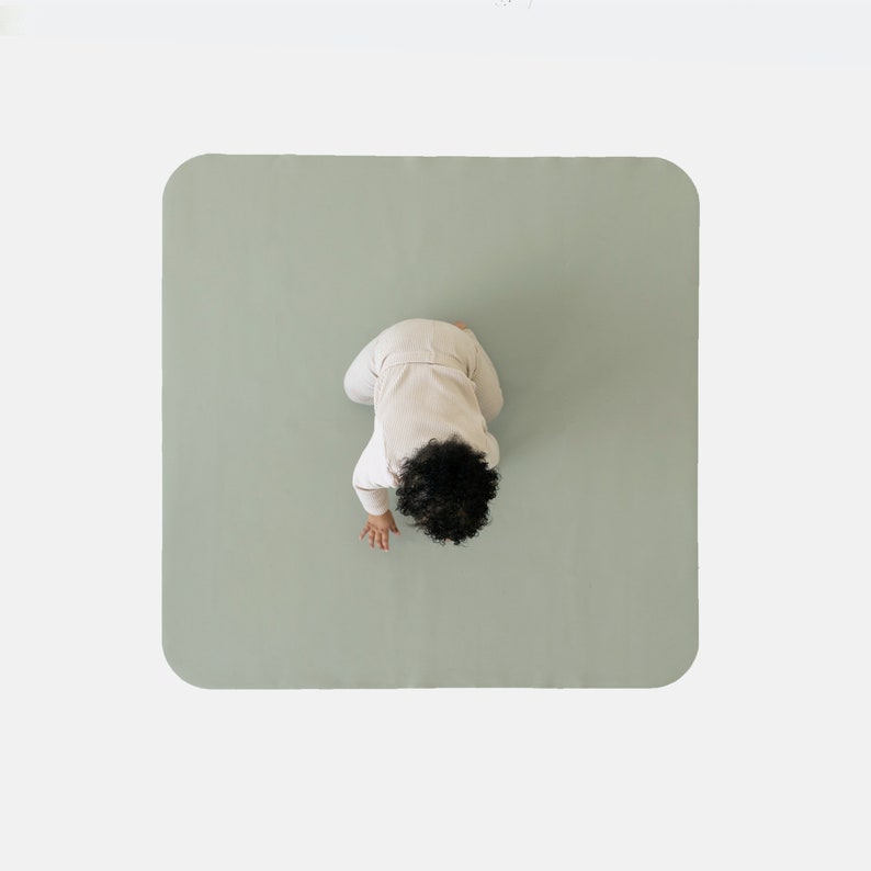 Silicone Floor Mat Desert Sage // High Chair Mat // Large Etsy