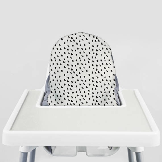 Black Painted Dots Ikea Antilop Highchair Cover High Etsy