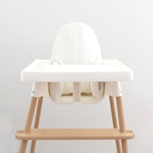 Vegan Leather WIPEABLE Cushion Cover for the IKEA Antilop Highchair // White