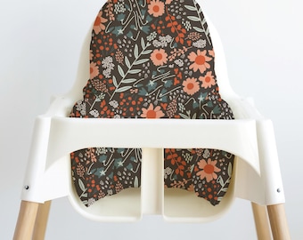 IKEA Highchair Wipeable Cushion Cover - Forest Foliage