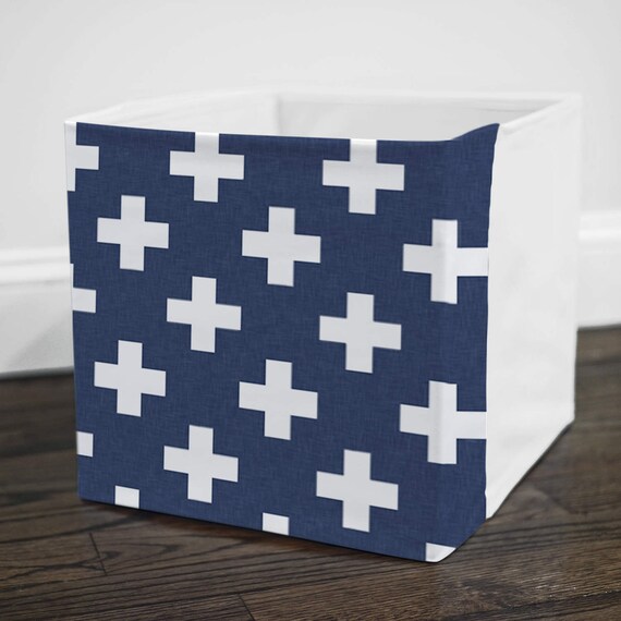 Delft Plus // Storage Bin Cover // Fits into Ikea KALLAX or Etsy