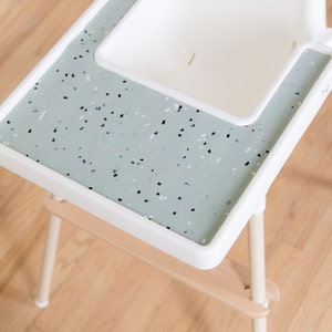 Terrazzo on Seafoam IKEA Highchair Specialty Placemat / High Chair Mat