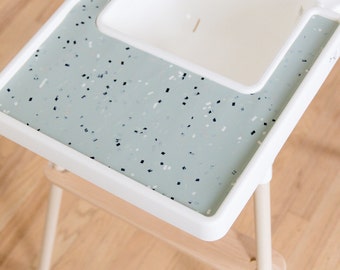 Terrazzo on Seafoam IKEA Highchair Specialty Placemat / High Chair Mat