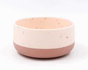 Silicone Bowl - Pale Terracotta/Blush Speckle