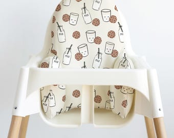 IKEA Highchair Wipeable Cushion Cover - Cookies and Milk