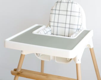IKEA Highchair Wipeable Cushion Cover - Modern Double Plaid