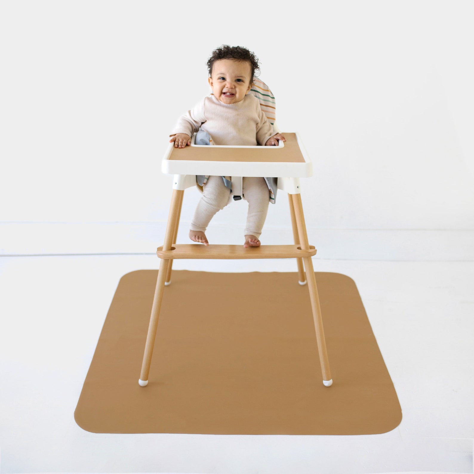 Silicone Floor Mat Brown Sugar // High Chair Mat // Large Etsy