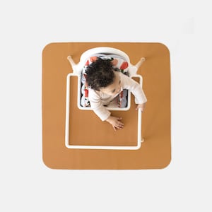 Large Silicone Splat Mat - Boho Brown // High Chair Mat