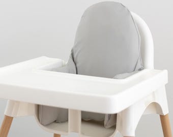 IKEA Highchair Wipeable Cushion Cover - Solid Grey