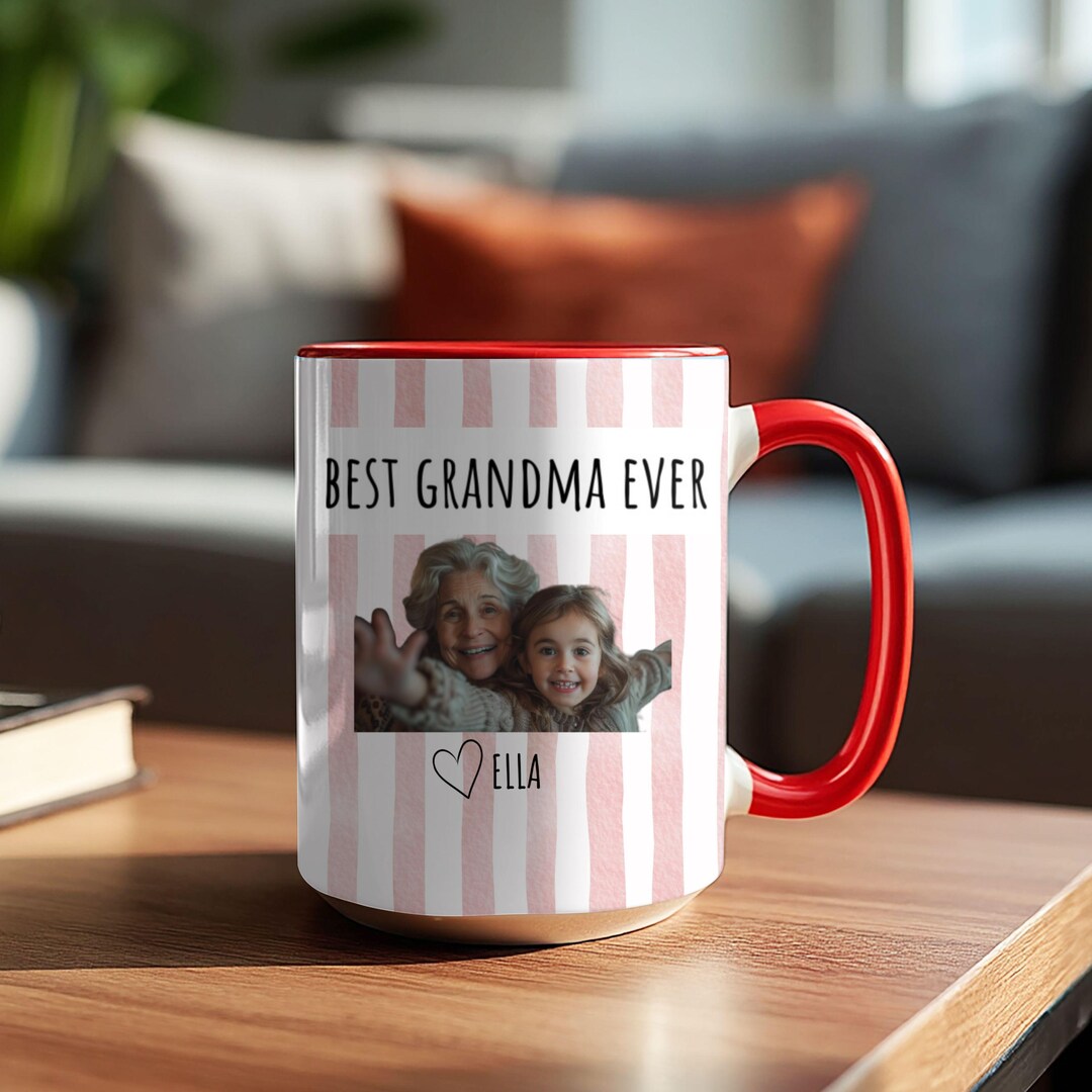 Custom Grandma Photo Mug, Personalized Grandmother Gift, Mothers Day ...