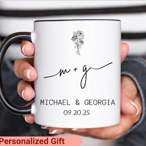 Personalized Engagement Mug Newlywed Gift Ideas Custom Just Engaged Gifts Mr and Mrs Gifts Wedding Gifts for Couple Engagement Mug