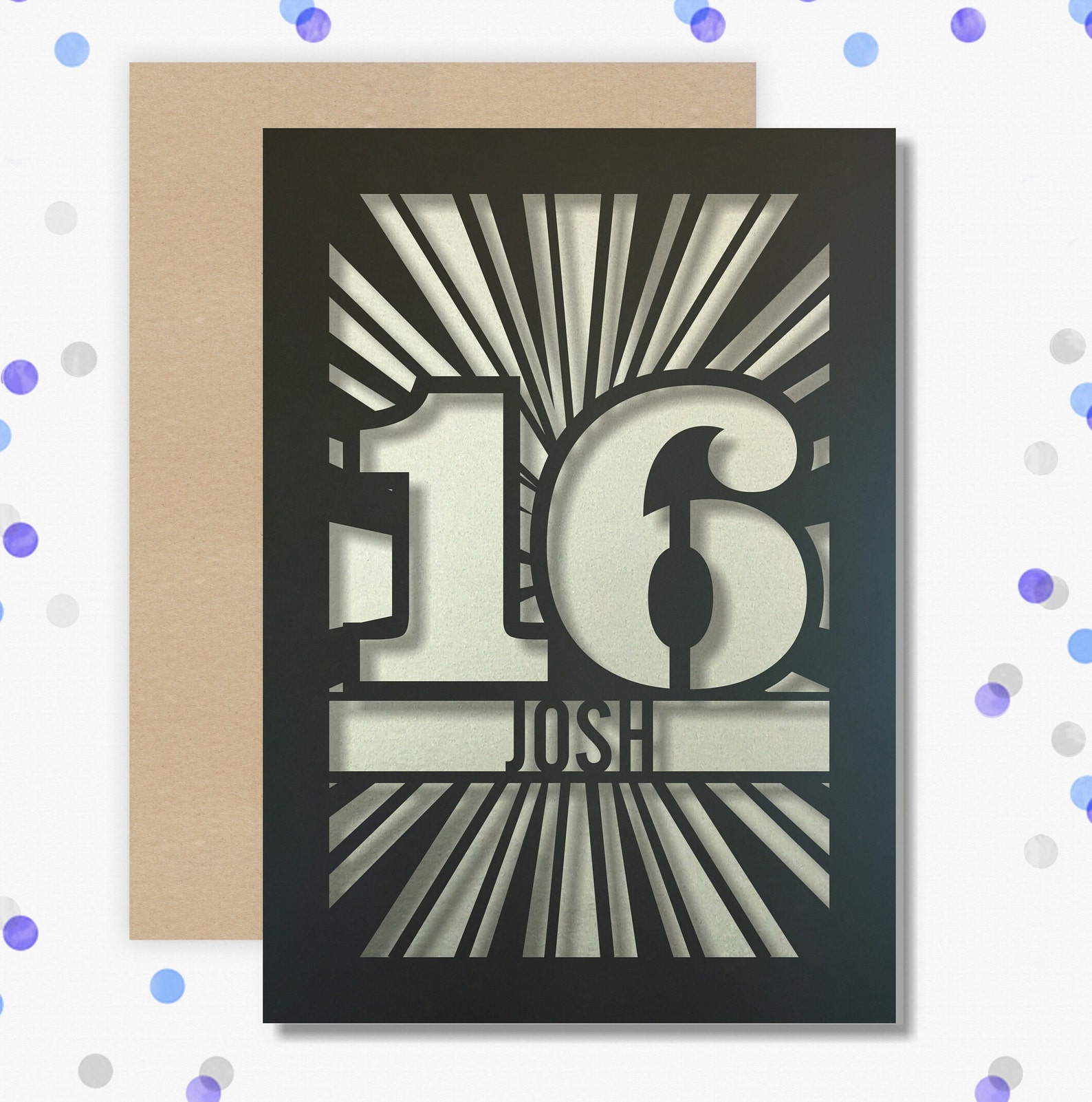Personalised 16th Birthday Card for Son, Nephew, Grandson, Brother Star ...