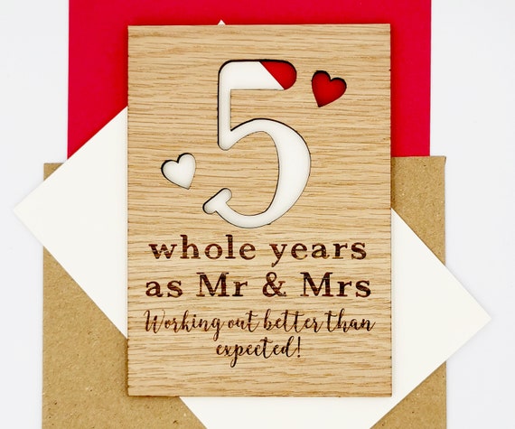 5-year-wedding-anniversary-personalised-with-your-own-message-etsy-uk