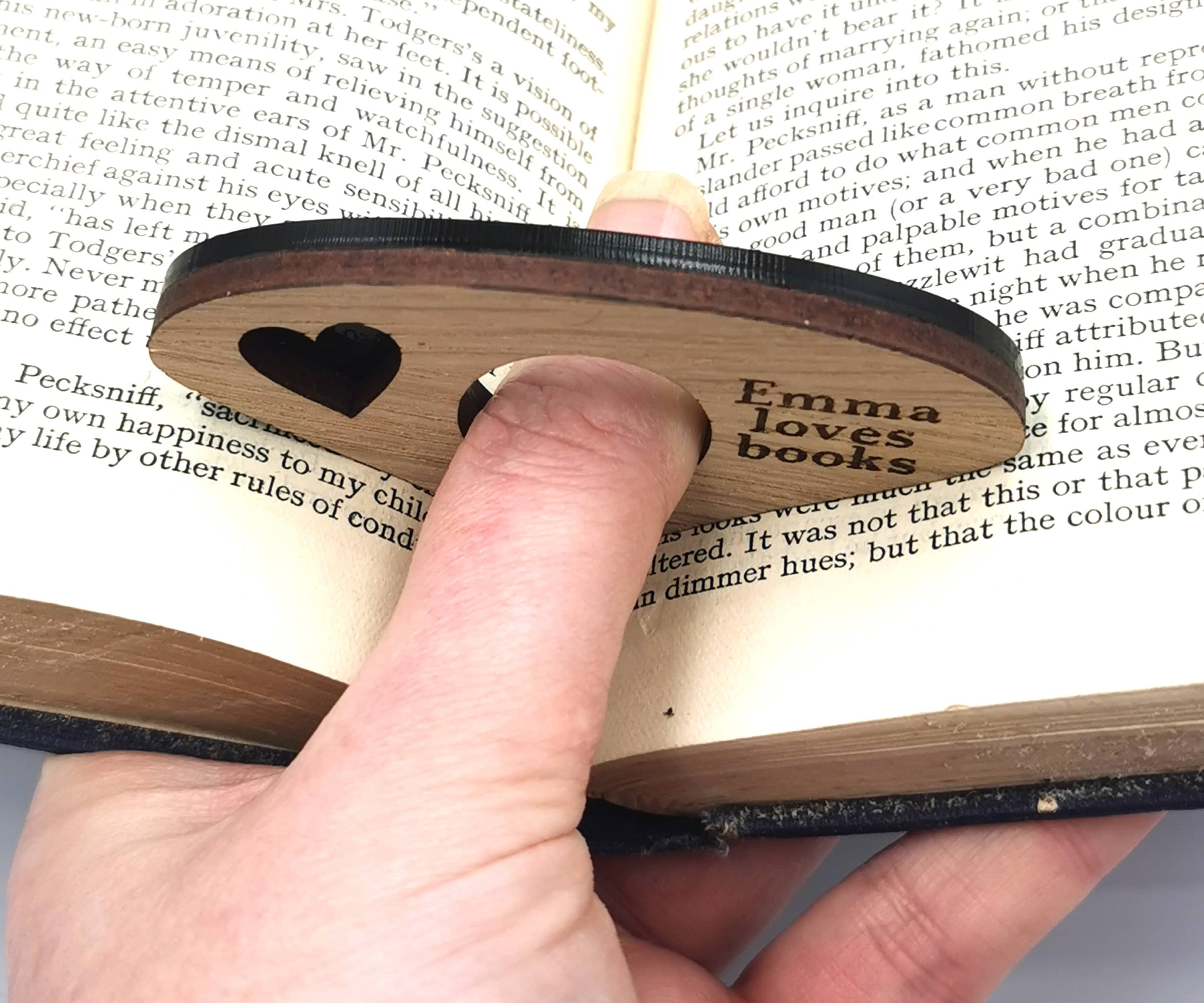Personalised Thumb book page holder great for book lovers Made Etsy