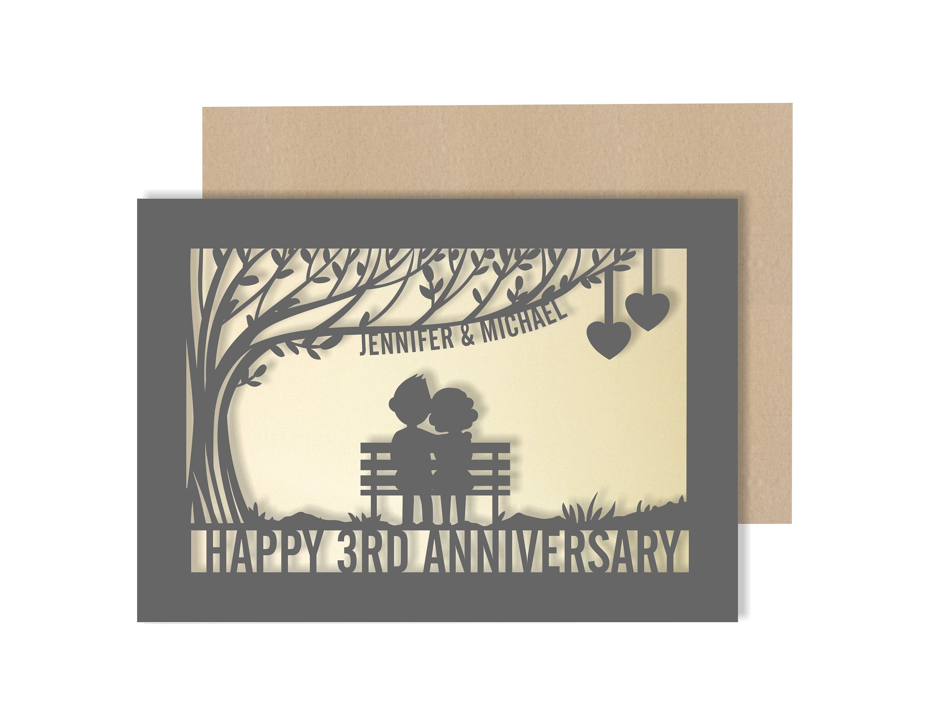 Carte De 3e Anniversaire De Mariage – Carte D'anniversaire De