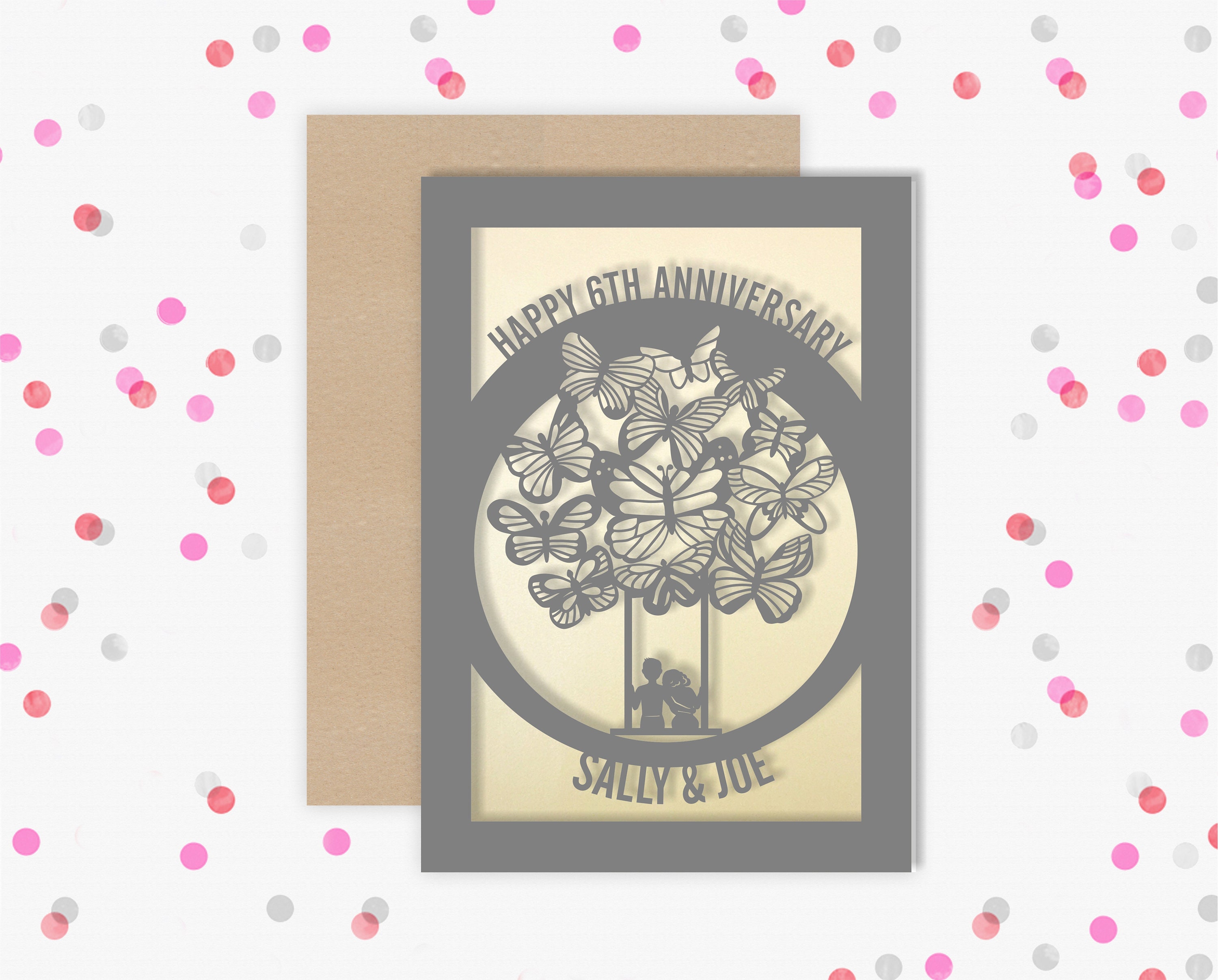 6 Year Personalised Wedding Anniversary Card 6th Wedding | Etsy