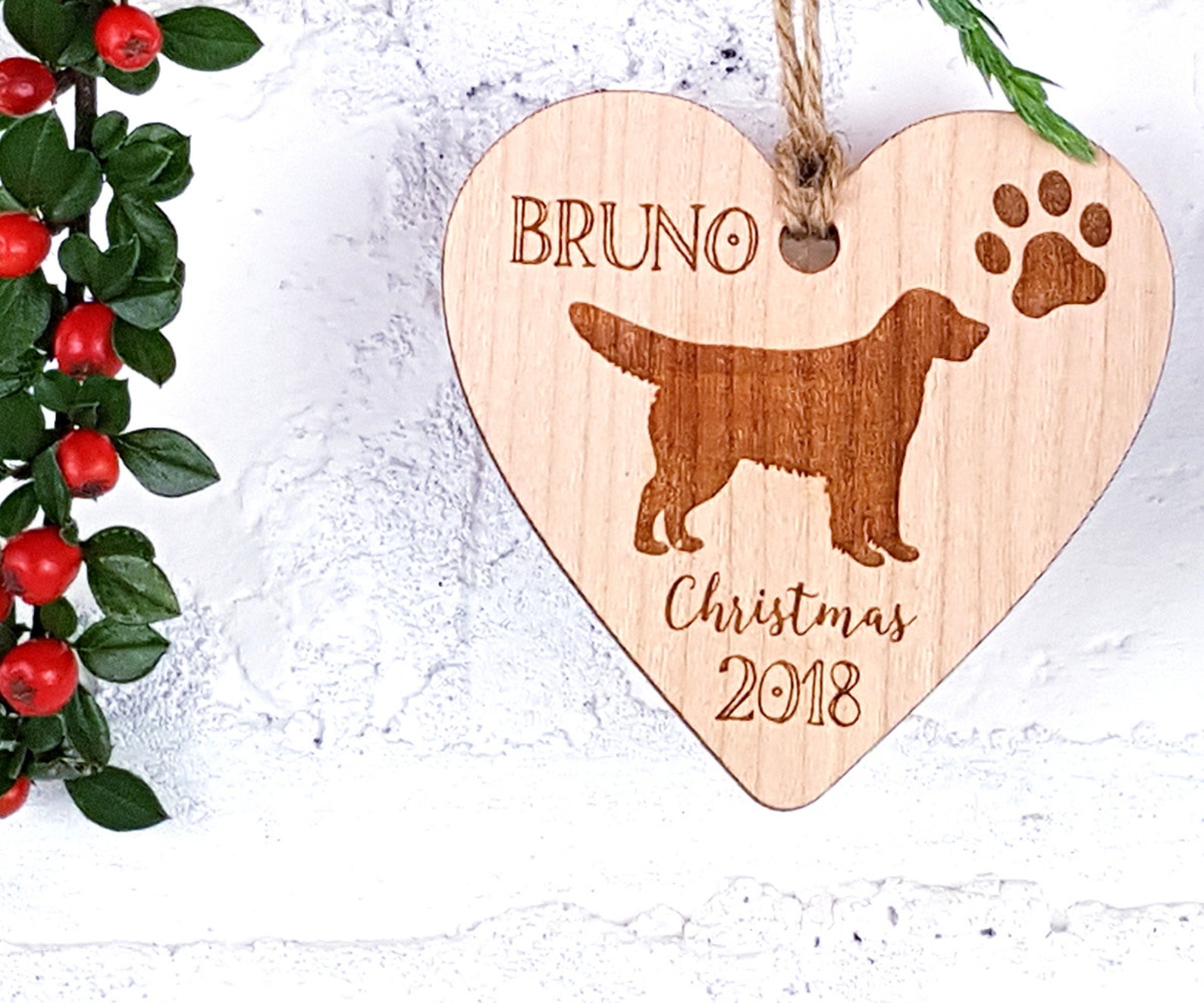 Personalised Dog Christmas tree decoration personalised Etsy