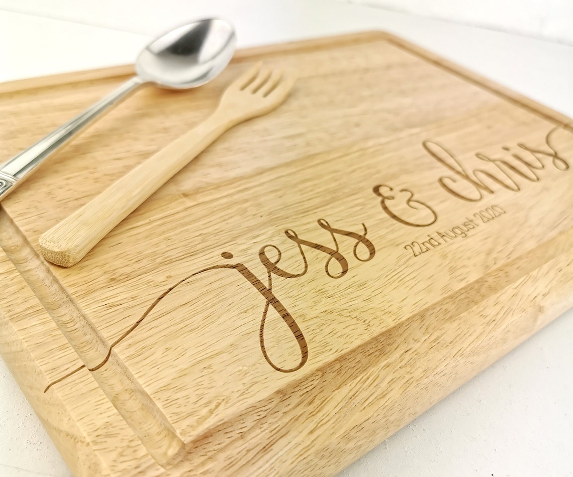 Personalised Name Chopping Board for Couples Custom Cutting Etsy