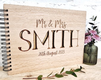 Mr & Mrs Personalised Wedding Guest Book, Wedding Guest Book alternative, Guest book sign, Custom Guest Book, Blank Pages, Wedding Book