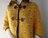 Sweater Coat, Cape, Poncho, Batwing Cape, Cape Sweater, Batwing Cardigan, Cape Coat, Merino Wool Sweater, Merino Cardigan, M L