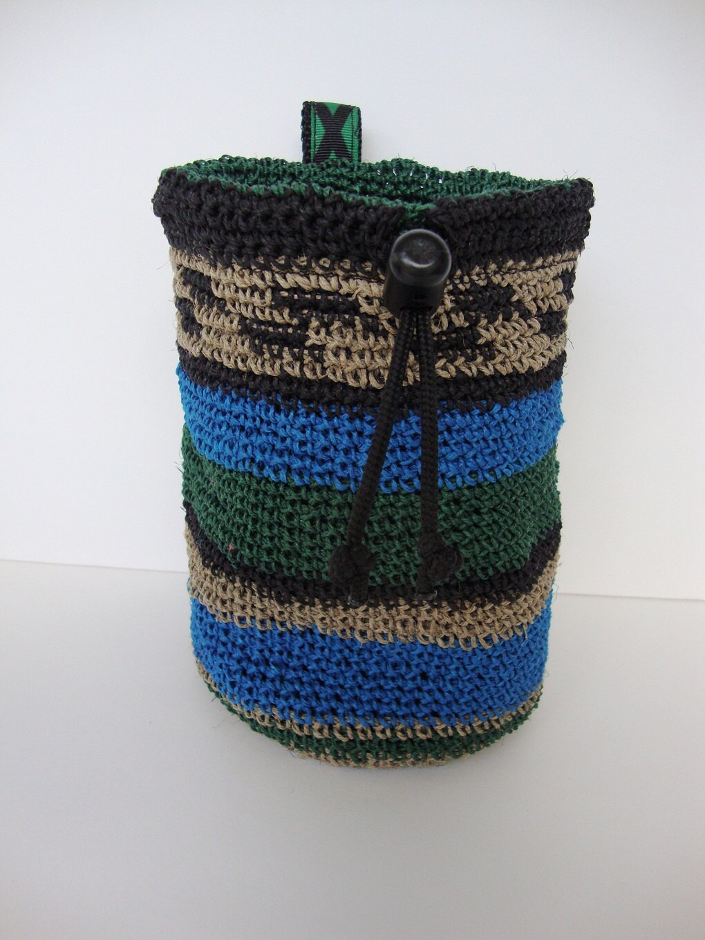 Chalk Ball Bag Rock Climbing Hemp Chalk Bag Green Crochet Etsy