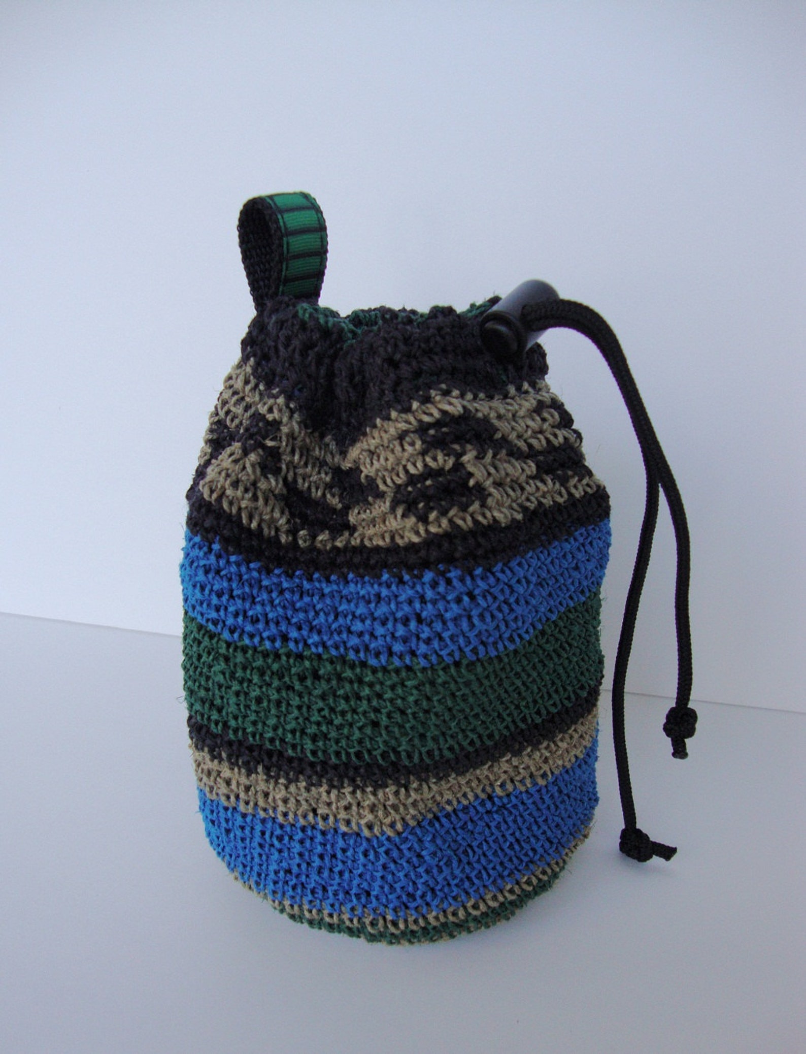 Chalk Ball Bag Rock Climbing Hemp Chalk Bag Green Crochet Etsy