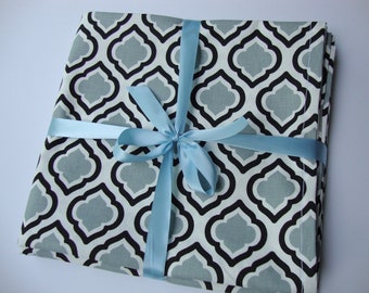 Mantel rectangular de algodón con estampado geométrico marroquí gris, para mesa de picnic de 1,8 m