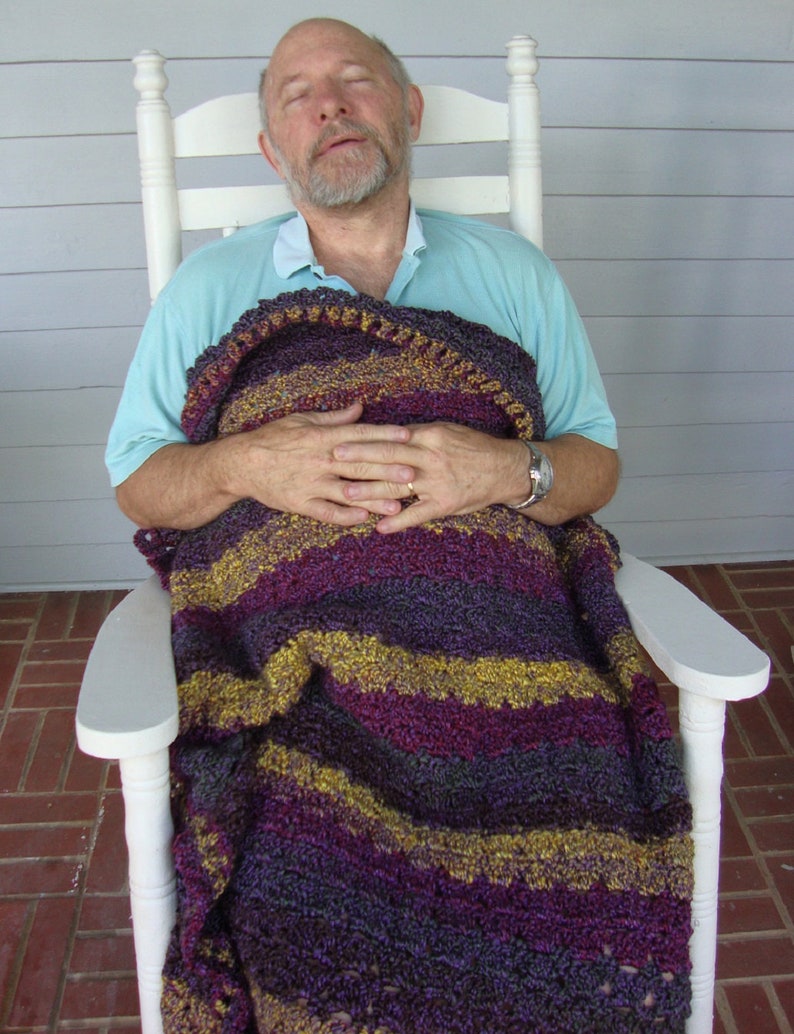 Crochet Blanket, Lap Blanket, Crochet Acrylic Blanket, Chemotherapy