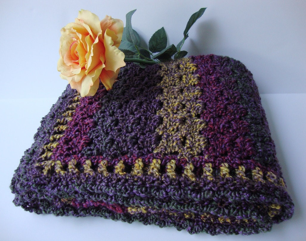 Crochet Blanket, Lap Blanket, Crochet Acrylic Blanket, Chemotherapy