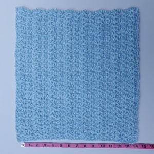 Crochet Baby Blue Blanket, Acrylic Baby Blanket, Baby Boy Gift, Baby Shower Gift, Available also a Pair of Mini Blankets for Little Fingers image 10