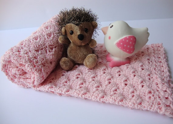 Pink cotton baby blanket top