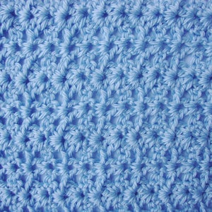 Crochet Baby Blue Blanket, Acrylic Baby Blanket, Baby Boy Gift, Baby Shower Gift, Available also a Pair of Mini Blankets for Little Fingers image 5