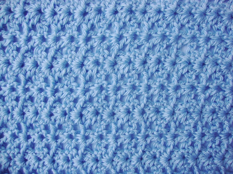 Crochet Baby Blue Blanket, Acrylic Baby Blanket, Baby Boy Gift, Baby Shower Gift, Available also a Pair of Mini Blankets for Little Fingers image 5