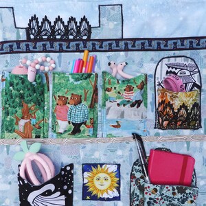 Wall Hanging Organizer with Pockets for Toddler Room, Closet Organization, Dorm Room Organizer, Sister Brother Gift, Teen Gift, Toddler Gift