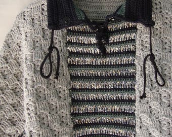 Crochet Sweater Gray Alpaca, Plus Size Sweater, Sweaters for Women, Thinking of You Gift, Mom Gift, Gift for Her, Available in 18W-20W