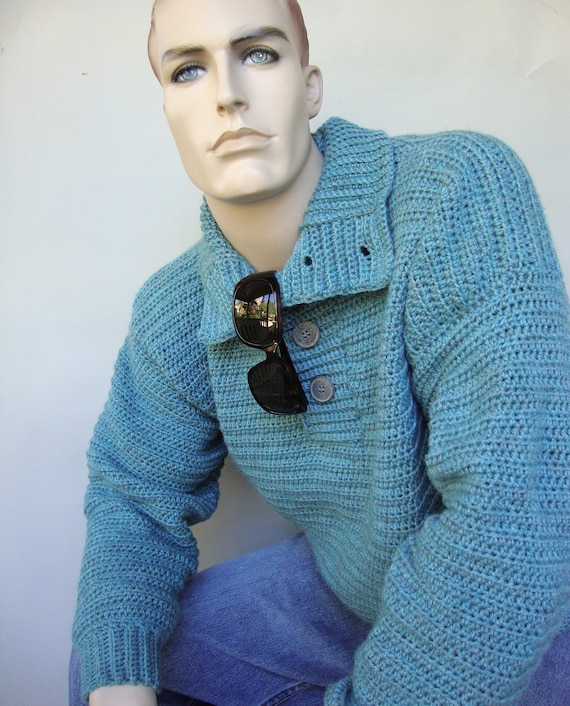 sky blue sweater mens