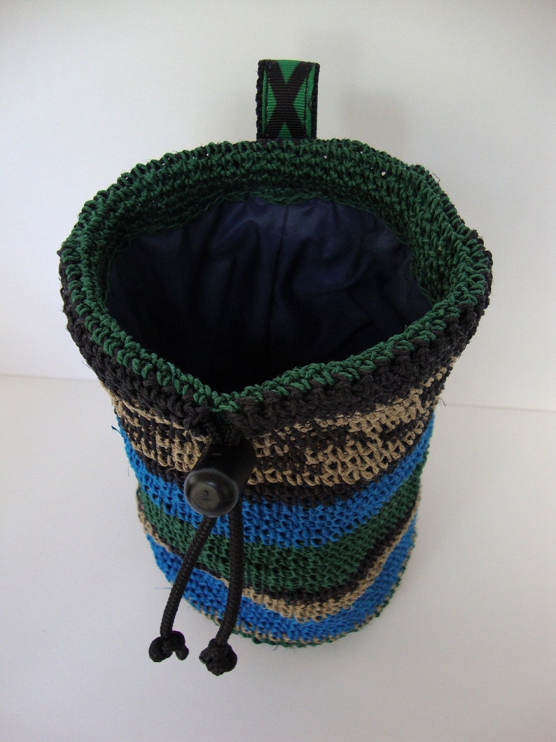 Chalk Ball Bag Rock Climbing Hemp Chalk Bag Green Crochet Etsy